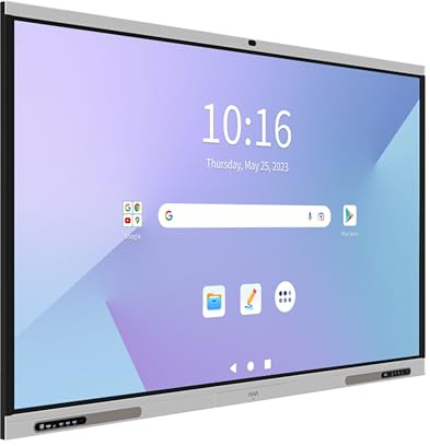 polyboard - Interaktives Whiteboard 86 Zoll mit Video-Kamera, Google-EDLA & Office (4K UHD) 2.4G WiFi - Digitales Smart-Board & Tafel für Schule & Unternehmen - Flipchart Monitor Touch-Screen
