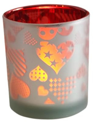 Votivkerzen, Kerzenhalter für Teelichter Valentinstag, Vintage-Glas-Teelicht, rosa Dekor, Kerzenhalter für Hochzeitsdekoration, Boho-Party, Zuhause, Herbstdekoration, Tischdekoration (A)