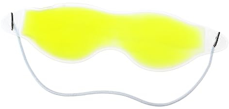 Kühlende Gel Augenmaske mit Gel und Pvc für Augen, Gelb | Schlafhilfe für Unterwegs, Glatte Oberfläche und Schmerzlindernde Kühlung, für Augen