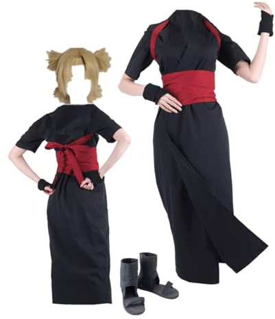 TYRHDJZQ Disfraz de kimono negro de anime para mujer, traje de Halloween para cosplay (EE. UU. (S))