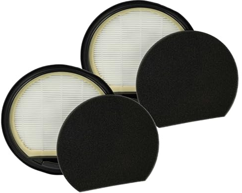 vhbw 2x Staubsaugerfilter kompatibel mit Bosch BGC05A322 | BGC05A320, BGC05AAA2, BGC05AAA1, BGC05X20GB Staubsauger - Abluftfilter Schwarz Weiß