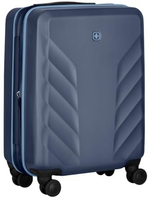 WENGER Motion Handgepäck Koffer S, 36/43 l Erweiterbar, Hartschalenkoffer | Bordkoffer 54 x 40 x 20 cm für Reisen mit 4 Doppelrollen, TSA-Zahlenschloss und Teleskopgriff für hohen Komfort