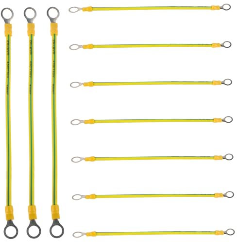 SEWOART 10pièces Câbles De Mise Terre Cuivre Pour Batterie De Connexion Fiable Pour Applications Automobiles Câbles Flexibles Pour Raccordement Électrique Adapté Aux Panneaux