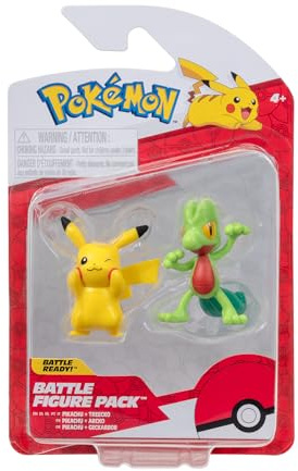 Pokémon Confezione di personaggi da battaglia: Pikachu e Geckabor, 2 figure dettagliate
