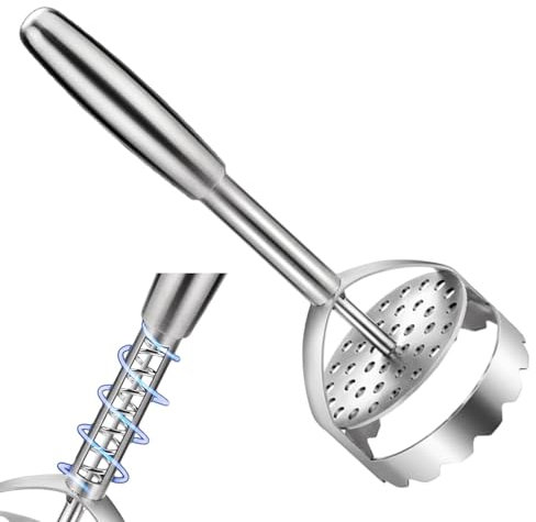 Spremiapatate in acciaio inox – Spremiapatate robusto per uso domestico | Spremiapatate lavabile in lavastoviglie, schiacciapatate resistente alle macchie per patate, carote e altri