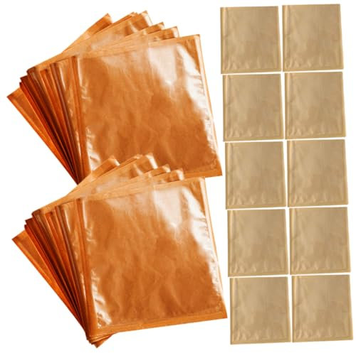 Baluue 100pcs Greaseproof Paper Bag Kraft Sandwich Bags for Bakery Baking Cookie Pouches