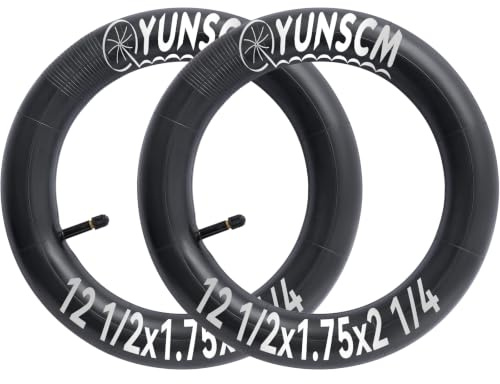 YunSCM 2PCS 45/57-203 12 1/2 Zoll Schlauch 12x1.75/2.25 12.5x1.75/2.25 12 1/2x2 1/4 SV32mm Valve Schrader-Ventil, kompatibel 12/12.5 Zoll Fahrradschlauch/Kinderfahrrad/E-Fahrrad Schlauch 12 1/2x2 1/4