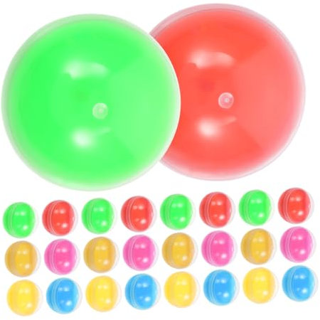 Toddmomy 60pcs Empty Plastic Capsules Round Capsules for Machine Plastic Balls Boy Girl's Candy Container Toys for Party Favor Surprise Prizes