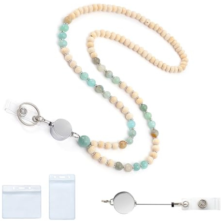 MORSUNBELA Funda para tarjetas con banda para tarjetas de identificación, soporte para tarjetas de identificación con cordón de cinta, con funda para tarjetas de identificación, correa retráctil