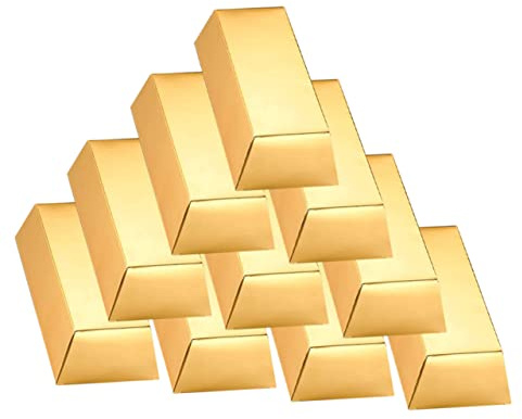 VICASKY 10 Stück Teiliges Geschenkkarton Goldfarben Große Papierschachteln für Party Gastgeschenke Halloween Weihnachten Piraten Motto Stabile Geschenkboxen für Süßigkeiten und Dekoration