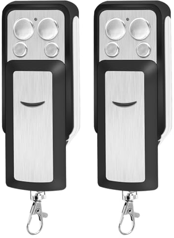 Lot de 2 télécommandes compatibles avec les modèles 4020 TX03-868-4, 4026 TX03-868-2, 4020V000 et 4026V000 pour portes de garage Bip Gate. Émetteurs portatifs de remplacement. Télécommande sans fil