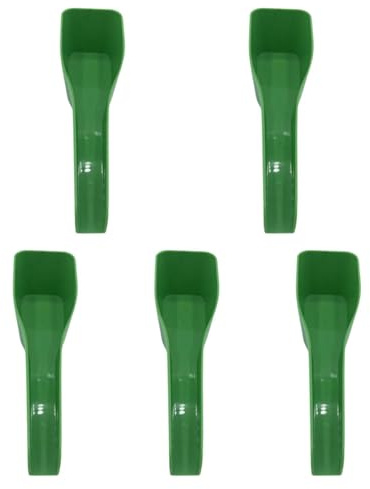 JISADER 5 Piezas Cuchara Alimentadora para Pájaros Cuchara para Alimentar Pollos Suministros para Pájaro en Jaula Cuchara de Alimentación con Embudo Material, 5 Piezas