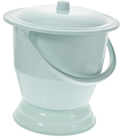 Orinal Doméstico de Mano con Tapa, Cubo Urinario de Pp Azul | Recipiente Espeso, Fácil de Limpiar y Resistente a Manchas, Uso para Niños y Mayores, 1