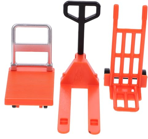 BCOATH Set di Giocattoli di Strumenti da Costruzione in Miniatura per Ragazzo Ragazza, Carrello a Mano Piccolo in Plastica Arancione, Educativo e Pratico per Esercizio Muscolare,