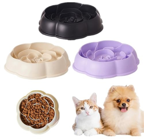 Antischlingnapf HundeI Spülmaschinenfest 3 Stück | Schlingnapf Hunde groß | Slow Feeder Hundenapf | Futternapf Hund | Dog Bowl | Keramikschüssel | Anti Schling Napf Hund (3 Stück)