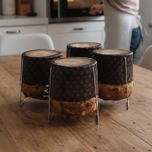 TINO'S L AMICO DEL PIROTTINO 8 Spilloni per Pantettoni e Colombe Autoportanti + 5 Pirottini per Panettone da 750g - Strumenti Professionali per Lievitati Artigianali e Dolci Fatti in Casa