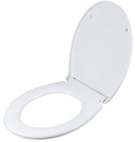 Fanmitrk WC Sitz mit Absenkautomatik, Toilettendeckel mit Quick-Release Funktion, Toilettensitz Montage von oben, Einfach Installierbarer & Reinigbarer Klodeckel