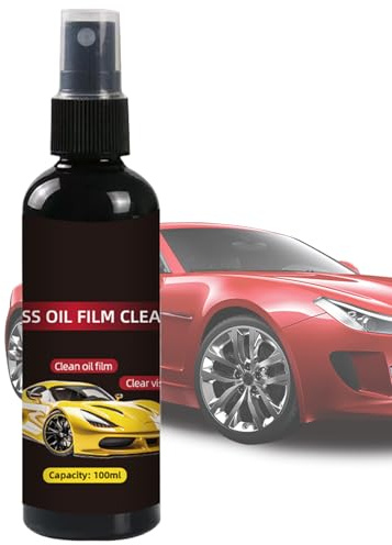 qixeuoa Spray nettoyant pour film d'huile | 100 ml nettoyant de polissage et durable | Entretien des taches | Pour la maison, la salle de bain, le miroir, la porte, la fenêtre, le véhicule