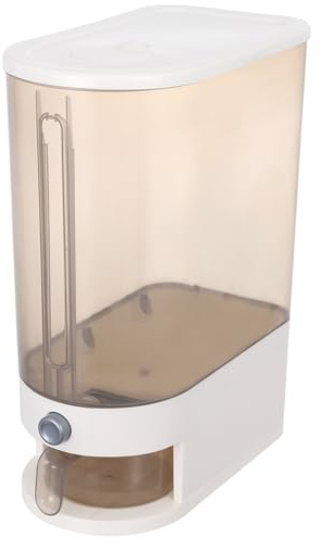 FMOACEN 22 Lbs Rice Dispenser with Measuring Cup Large Airtight Cereal Dispenser Multifunctional Dry Food Storage Container for Rice Grains Soybean Corn Kitchen Pantry Organization