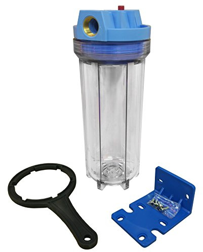 10 Standard Filter Clear Housing with 3/4 ports and Pressure Reducing Valve