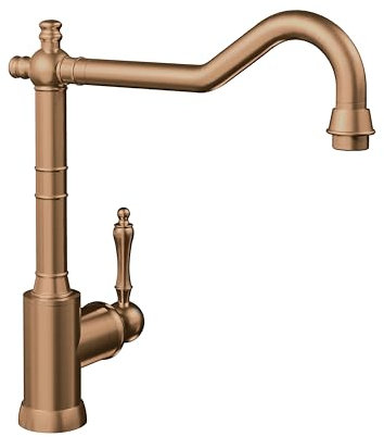 Villeroy & Boch Avia 2.0 Küchenarmatur, Hochdruck, Wasserhahn Küche mit Keramikkartusche und 360° Schwenkbereich, Spültischarmatur energiesparend, Auslauf Höhe 235mm, Bronze