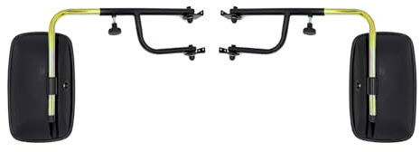2x Außenspiegel Set Rückspiegel ø18-26 LKW Bagger 340x200 mm mit Spiegelarm Spiegelhalter Spiegelhalterung Spiegel Arm