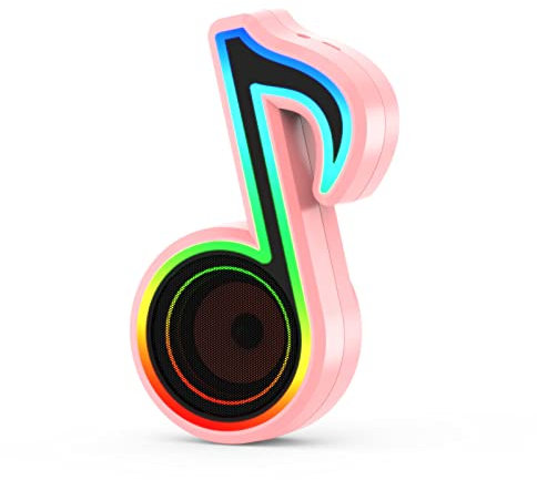 ZXNQ 2022 New Bluetooth Speaker, Creative sound symbol RGB Colorful Light, Portable Chargeable 1200mAh Speaker, for Outdoor, Party, Camp,pink