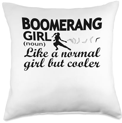 Boomerang Girl Like A Normal Girl But Cooler Bommerang Sport Throw Pillow