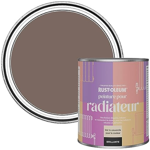 Rust-Oleum Brown Heat Resistant Radiator Paint in Gloss Finish - River's Edge 750ml