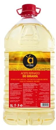 Huile de tournesol Casalbert - Huile spéciale friture ou cuisson - Huile de tournesol raffinée à haute teneur en acide oléique - Bidon de 5 l