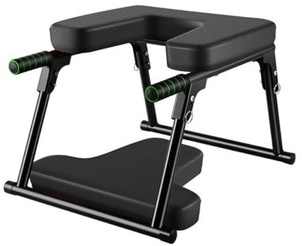 AYYDS Yoga Stuhl Kopfstandhocker, Faltbar Yoga Kopfstandstuhl, Metallrahmen Kopfstand Bank Fitness und Meditation Entspannung, 200KG Tragfähigkeit, Schwarz