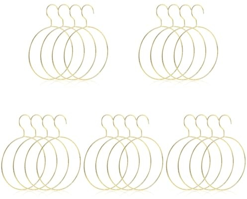 IMIKEYA 20 Stück Schals Kleiderbügel Krawatten Kleiderbügel Gold Schal Hosen Multi Organizer Für Schrank Haken Gürtel Ring