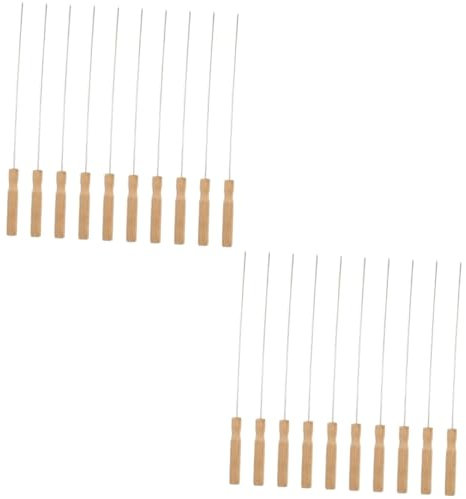 Sosoport 20 Stk Flat Tie Grillstäbchen Grillspieße Aus Edelstahl Grill-gemüse-spieß Steakspieß Nadelstiche Schaschlikspieß Grillspieß Aus Metall Rostfreier Stahl Metallspieß Hölzern