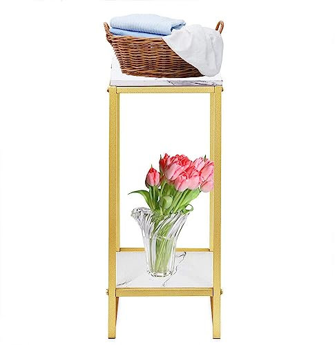 pflanzenständerTRIEBAN Tischdekoration für Hochzeit, Geburtstag, Party, Blumentischvasen, Beistelltisch, Pflanzenständer, 2-stöckiger Blumenständer aus Holz, Metall, Blumensäule, Blumenhocke