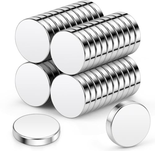 Imanes de neodimio Wukong 10x2mm | Paquete de 40 Mini imanes Extremadamente Fuertes, imanes Redondos pequeños para Tablero magnético, Tablero magnético, Nevera, Manualidades, Oficina, Cocina