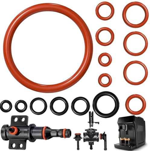 Srup 15 Stück Kaffeemaschinen O-Ringe, Silikon O-Ring Dichtung kompatibel, Kaffee Seal Maintenance Kit O-Rings, O-Ring Seal for Coffee Machines,für Philips Saeco