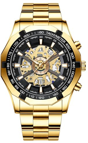JewelryWe Herrenuhr Quarz Analog Armbanduhr 30m wasserdichte Business Casual Uhr mit Edelstahl Armband und Leuchtend Zeiger für Herren Männer Silber