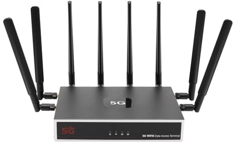 UOTEK 5G SIM Router CPE, WiFi 6 5G módem de doble banda NSA SA con ranura para tarjeta SIM para Smarthome Office Indoor Router inalámbrico de alta velocidad