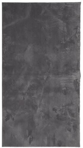 Tidyard Teppich Bambusmatte Wohnzimmerteppich Badezimmerteppich Bambusteppich rutschfest für Wohnzimmer,Läufer Küchenteppich Flurteppich HUARTE Kurzflor Weich und Waschbar Anthrazit 80x150 cm