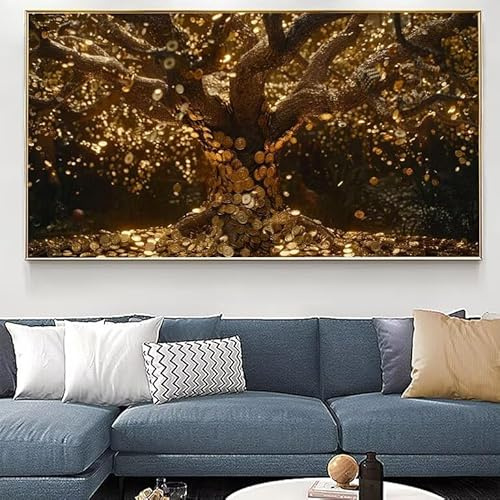 Paint by Numbers for Adults Plant Paint by Numbers Tree (1), DIY Paint by Numbers for Children Beginner,with 3 Paint Brushes Acrylic Pigment for Wall Decoration Woman Gift 40x80cm (Frameless) XJ-317