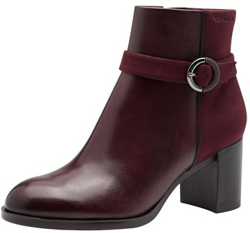 Tamaris Bottines à talon pour femme Merlot 1-25363-45 - Pointure 37 EU, merlot, 37 EU
