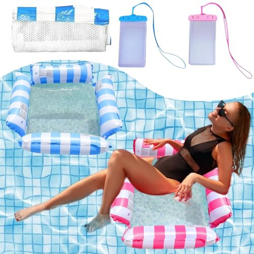 Colchoneta Piscina,2pcs Colchoneta Piscina Hinchables,Hamaca Inflable Flotante para Piscina,Hamaca Inflable,Hamaca Inflable,Hamaca Flotante Piscina,Colchón Hinchable para Piscina