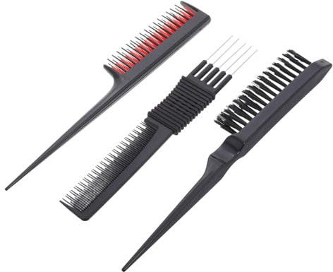 minkissy Peine Raya y Juego De Peines Para Cardar El Cabello De Peluquero Para Hombre y Mujer De Dientes Para Estilo