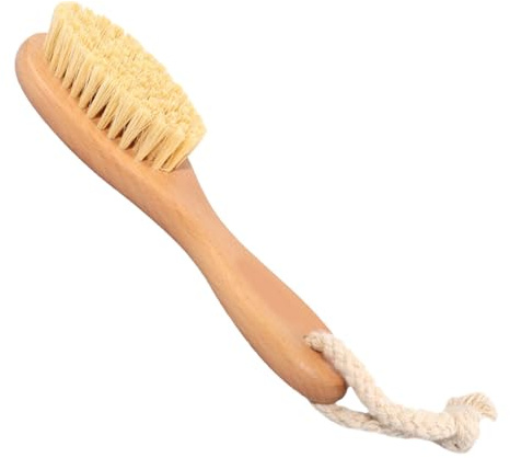 MUSISALY Duschbürste aus Buchenholz und Sisal mit Massagefunktion zur Sanften Körperreinigung und Staubentfernung für Tägliche Pflege unter Dusche