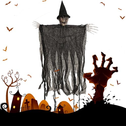 Halloween Hexen Deko-Ornamente,Grusel Für Raum Fotografie Requisiten - Deko-Artikel Für Schlafzimmer Garten Geisterhaus