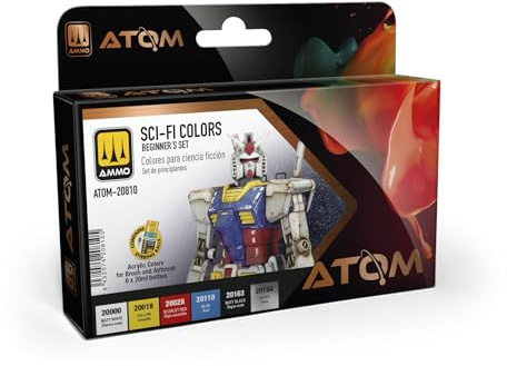Mig Jimenez AMMO by Set de Principiantes: Colores para Ciencia Ficción - 6 Pinturas Acrílicas ATOM - ATOM-20810