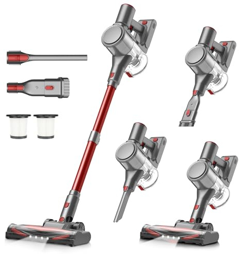 Zefiro Cordless Vacuum Cleaner for Home,450W /40Kpa 50Mins Stick Vacuum,Anti-Tangle 1.5L Dust Cup, Rechargeable Wireless Handheld Vacuum for Pet Hair/Carpet/Floor