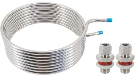 Wärmetauscher, 25 Fuß (7,6 Meter) Nahtloses Wärmetauscher-Umwälzmaischesystem, Spule Aus Edelstahl 304, 1/2-Zoll-Rohr, 10-12-Zoll-Durchmesser(12 inch Diameter)