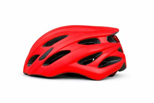 Fahrradhelm für Erwachsene – Verstellbar 57–62 cm, Leichter & Belüfteter Fahrradhelm mit Hohem, Rot