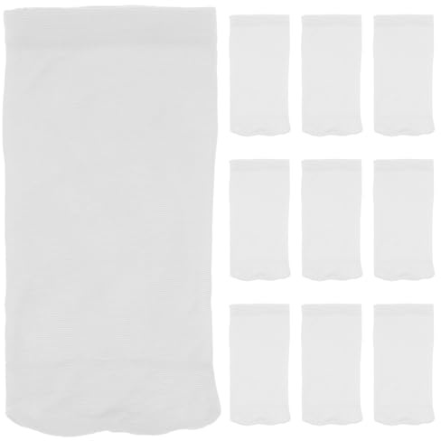 Lurrose Chaussettes de Piscine et Faciles à Utiliser Lot de 20 en Polyester Blanc Filtres Résistants Accessoires pour Nettoyage de Piscine pour Panier D'écumoire